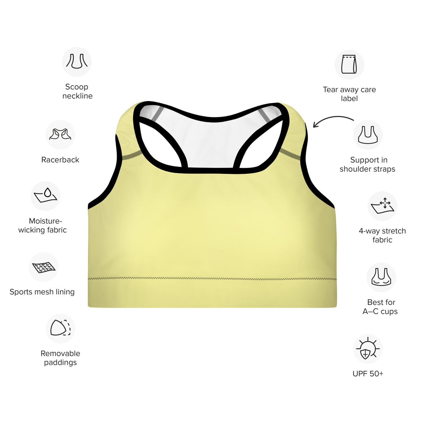 Sports Bra: Solids Collection in Winifred