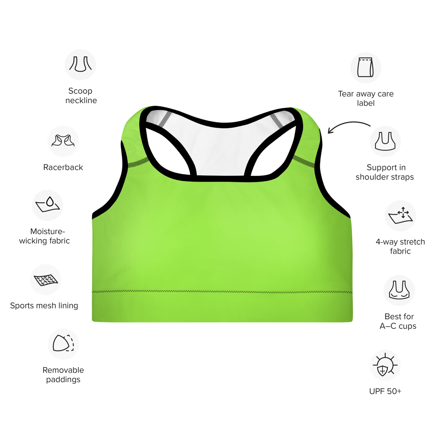 Sports Bra: Solids Collection in Yasmin