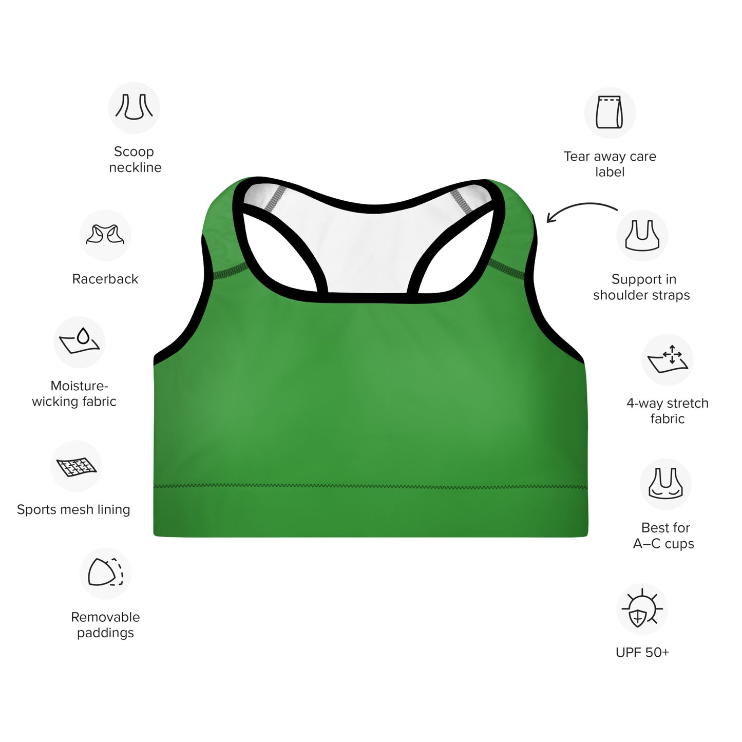 Sports Bra: Solids Collection in Zelda