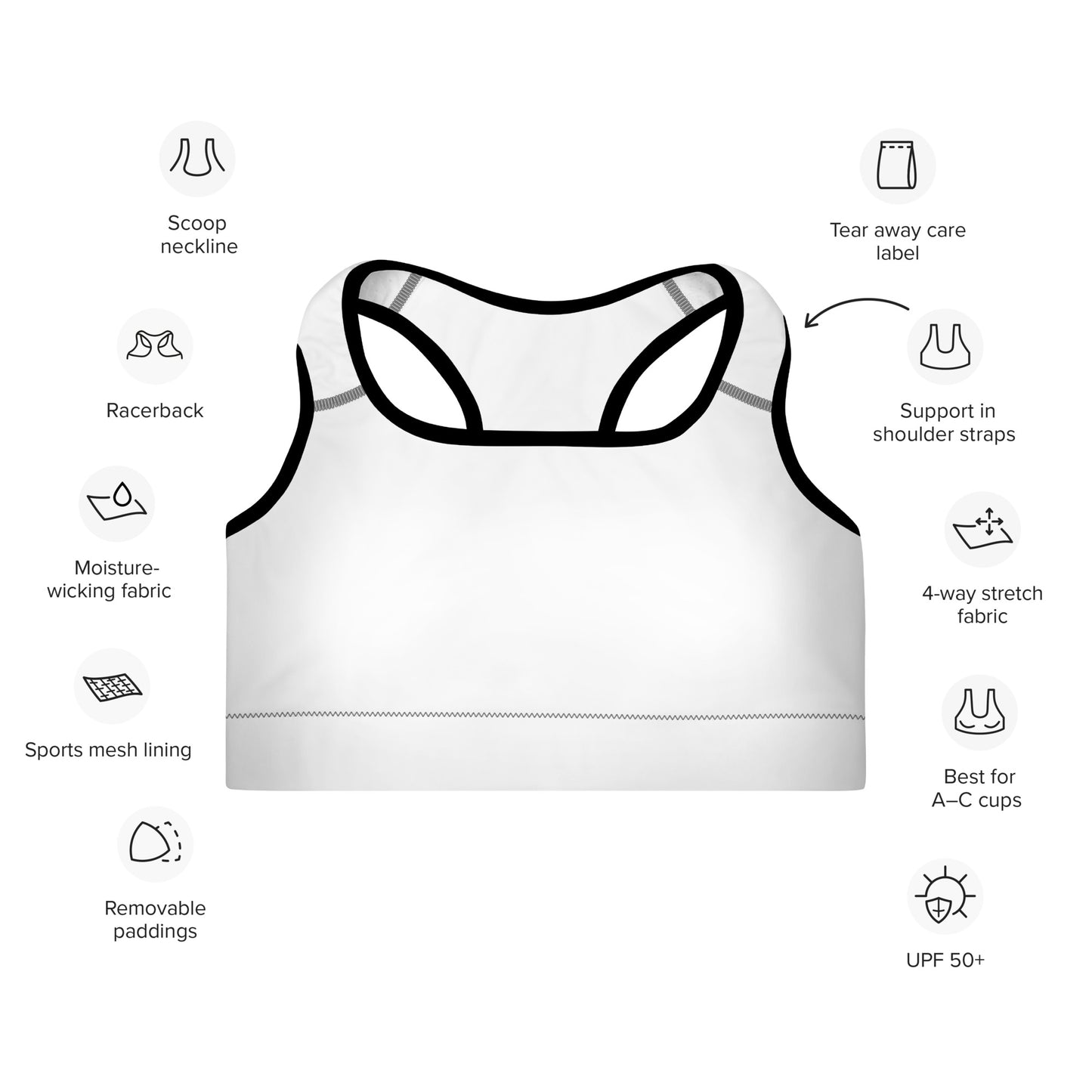 Sports Bra: Solids Collection in Alice