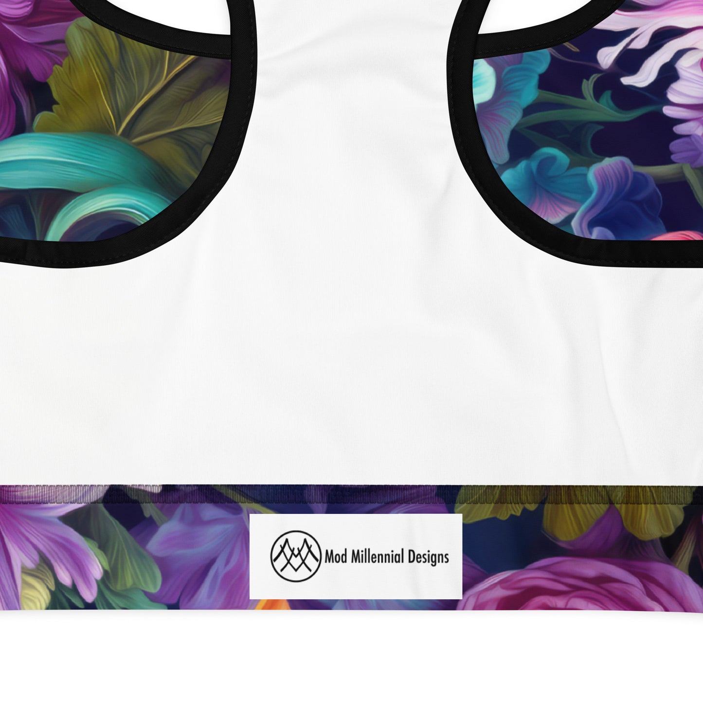 Sports Bra: Purple Florals Collection in Harmony