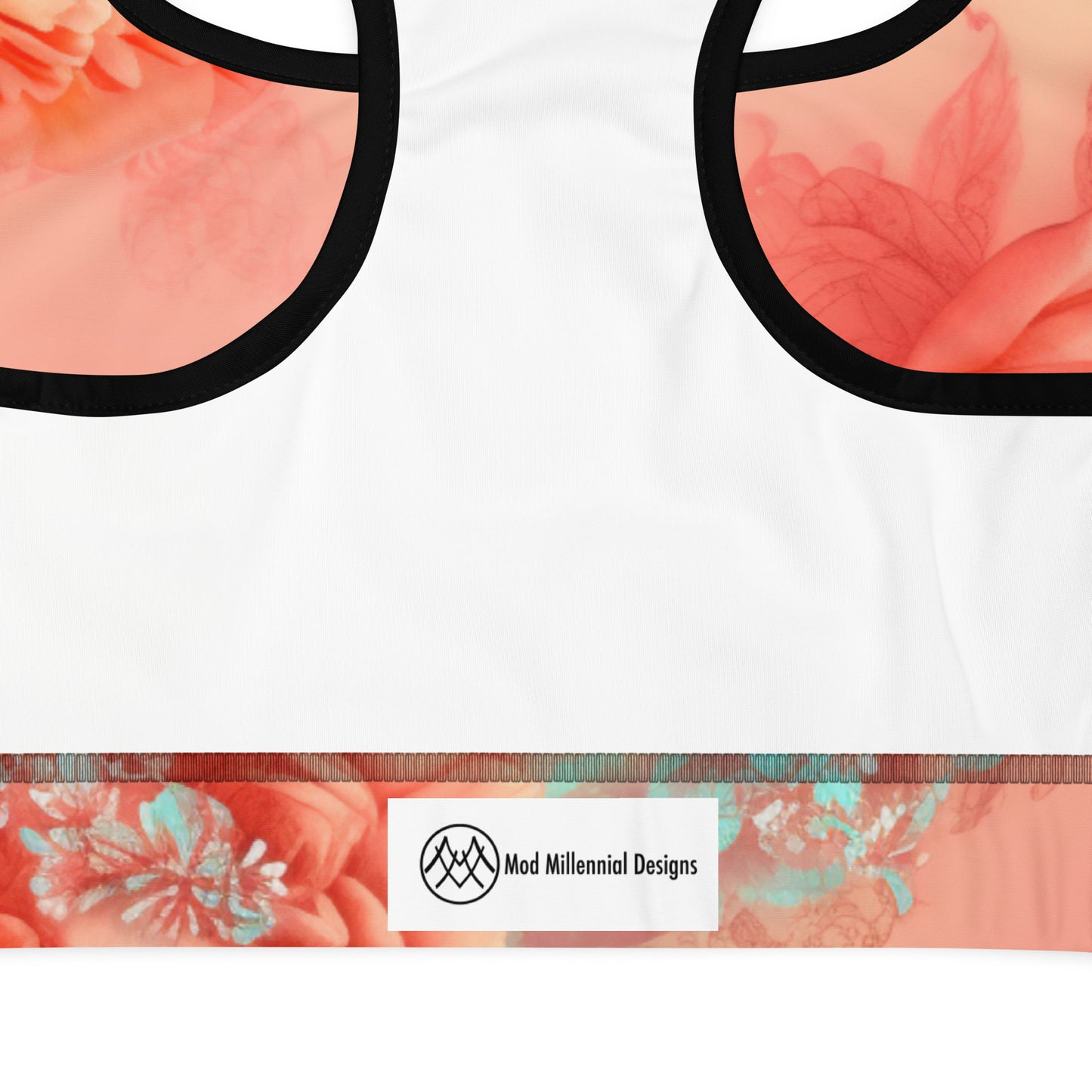 Sports Bra: Spring Queen Coral Collection in Grace