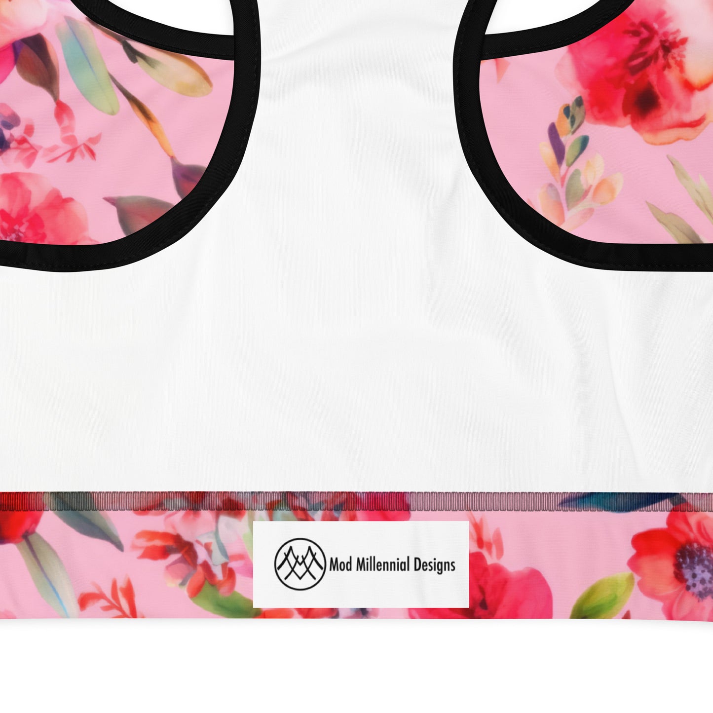 Sports Bra: Pink Florals Collection in Suzannah
