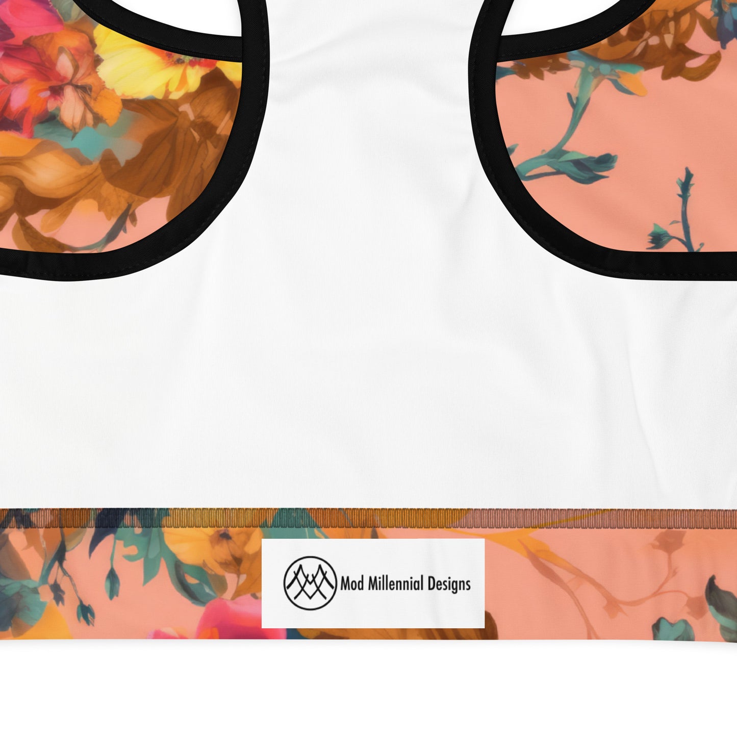 Sports Bra: Spring Queen Coral Collection in Ginger