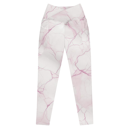 Crossover Leggings with Pockets: Heart of Stone Collection in Odette
