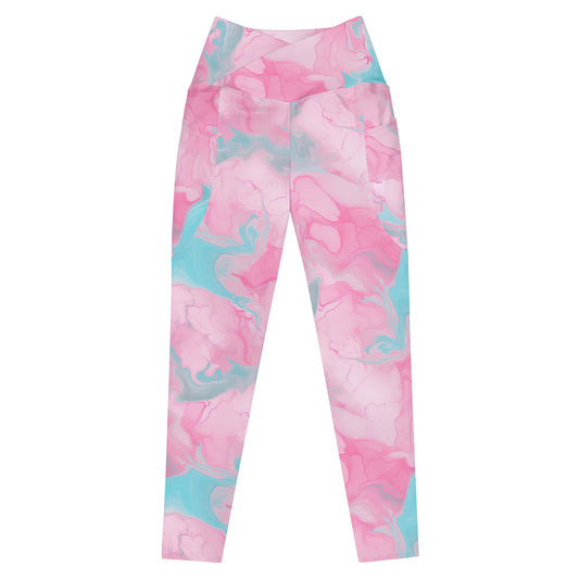 Crossover Leggings with Pockets: Heart of Stone Collection in Ollie