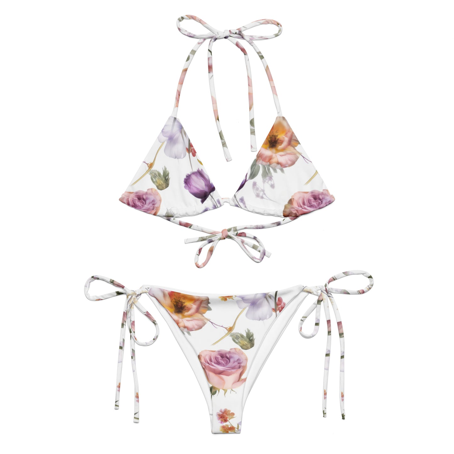 String Bikini: Pure Whites Collection in Natalia