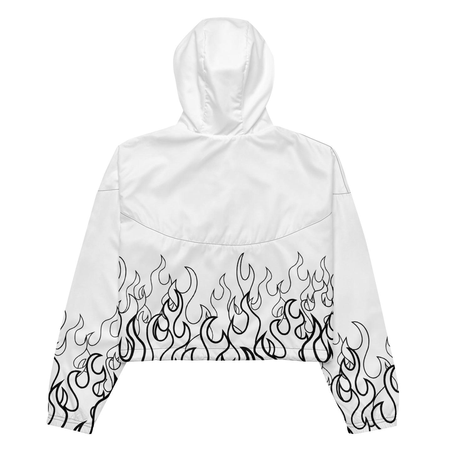 Women’s Cropped Windbreaker: Flames Collection in Alice