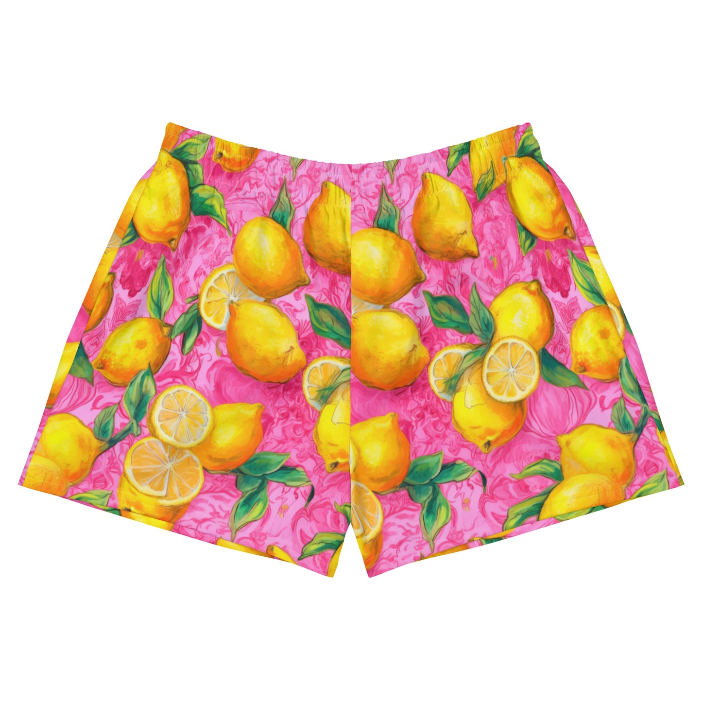 Women’s Athletic Shorts: Fruity Collection Lemons
