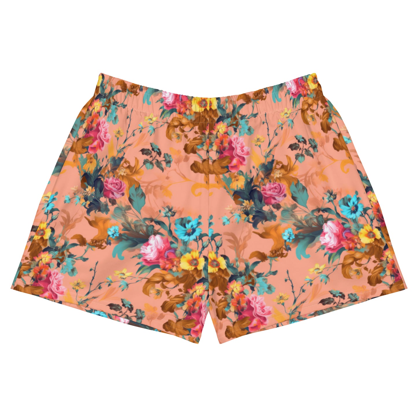 Women’s Athletic Shorts: Spring Queen Coral Collection in Ginger