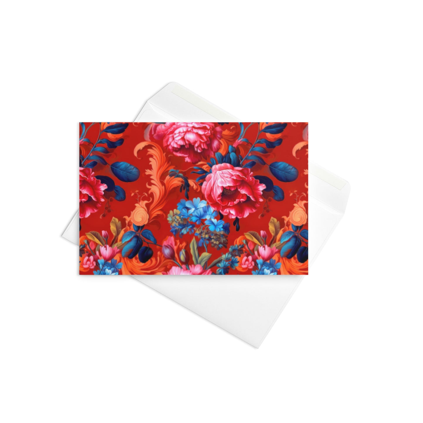 Blank Greeting Card: Spicy Reds Collection in Fiamma