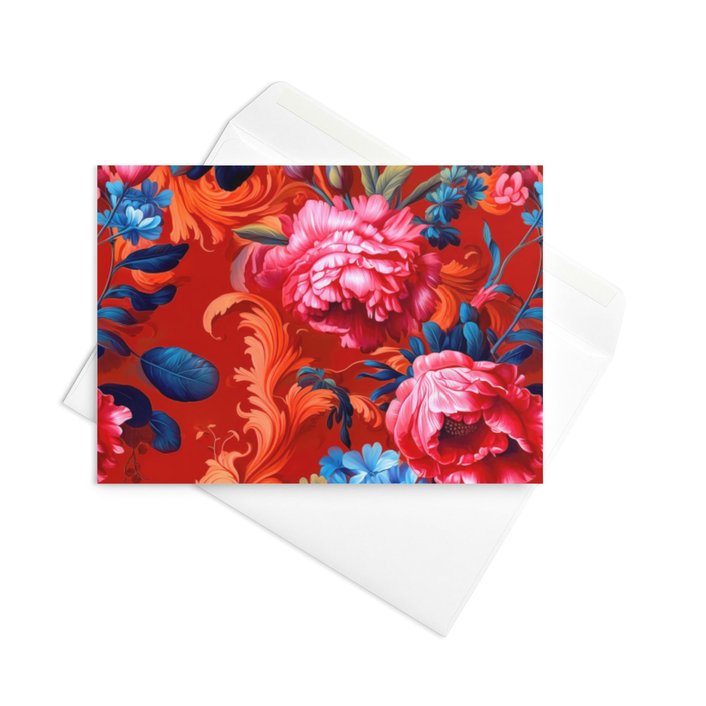 Blank Greeting Card: Spicy Reds Collection in Fiamma