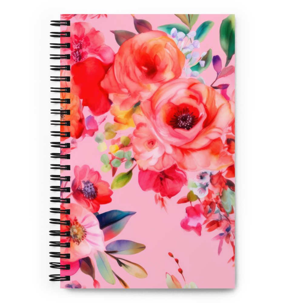 Spiral Notebook: Spring Queen Pink Collection in Suzannah