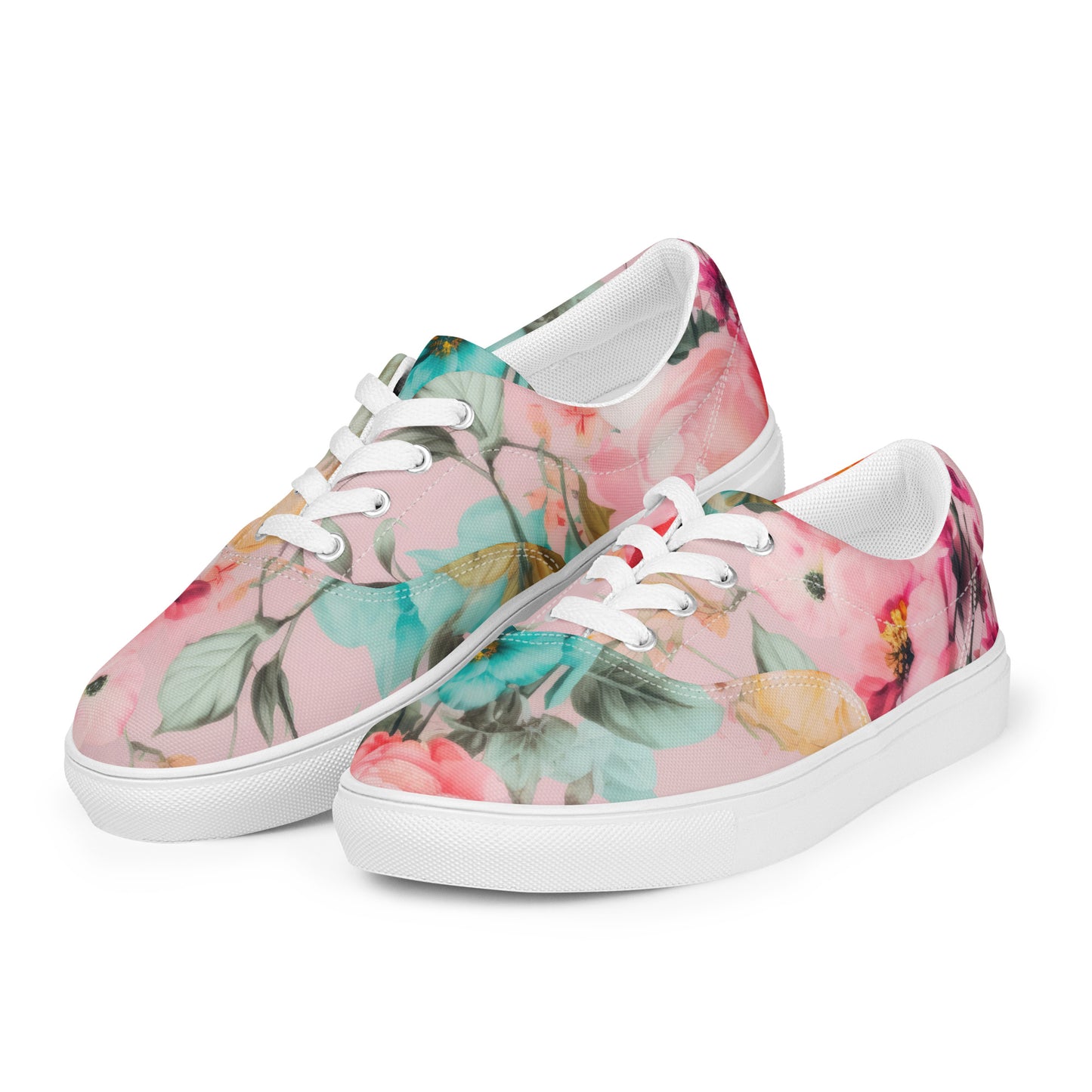 Women’s Lace-up Canvas Shoes: Spring Queen Pink Collection in Sophia