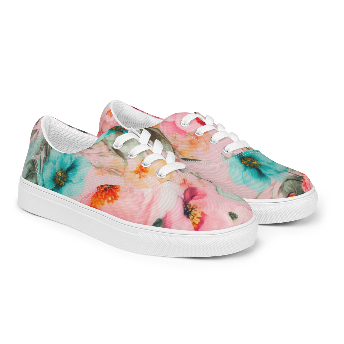 Women’s Lace-up Canvas Shoes: Spring Queen Pink Collection in Sophia