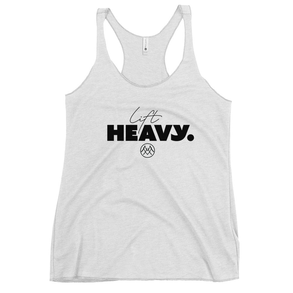 Women's Racerback Tank: Basics Collection in Lift Heavy Black