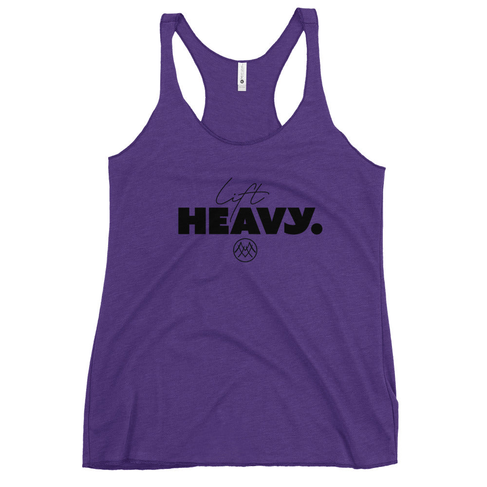 Women's Racerback Tank: Basics Collection in Lift Heavy Black