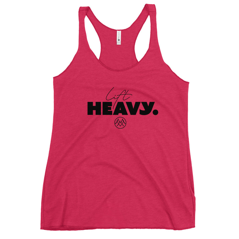 Women's Racerback Tank: Basics Collection in Lift Heavy Black