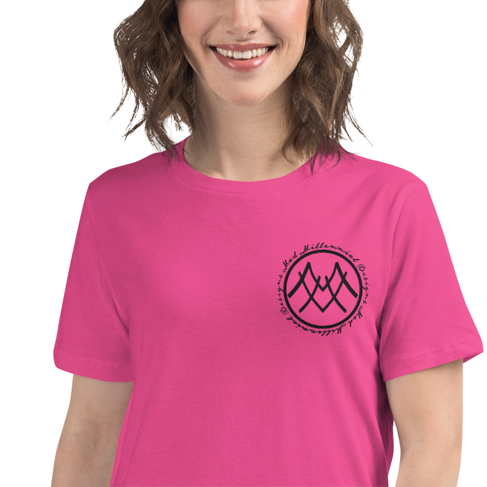 Women's Relaxed T-Shirt with Embroidered Logo