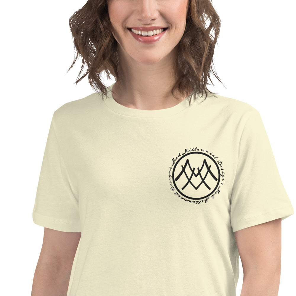 Women's Relaxed T-Shirt with Embroidered Logo
