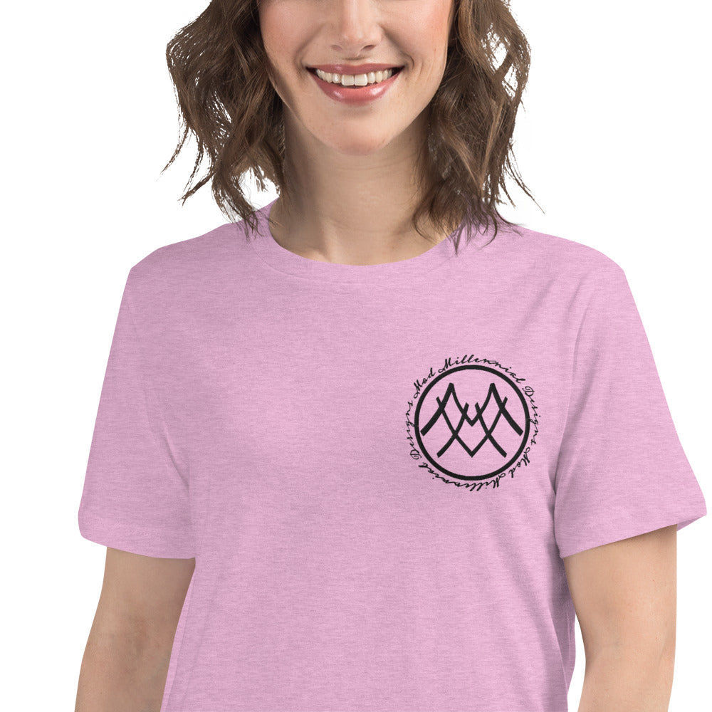 Women's Relaxed T-Shirt with Embroidered Logo
