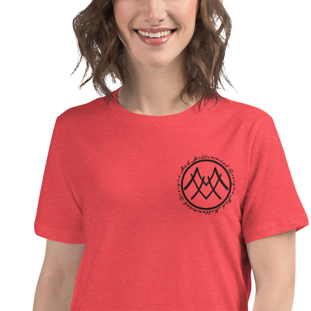 Women's Relaxed T-Shirt with Embroidered Logo