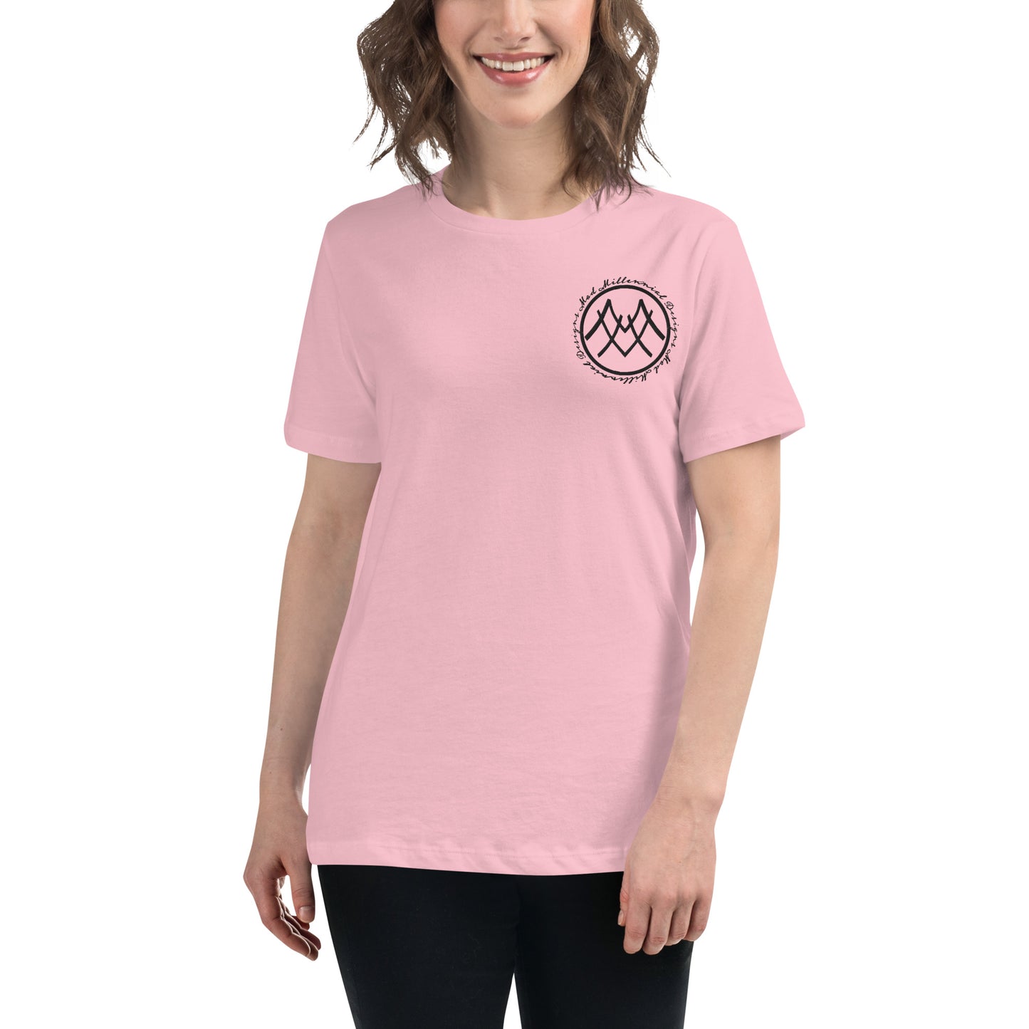Women's Relaxed T-Shirt with Embroidered Logo