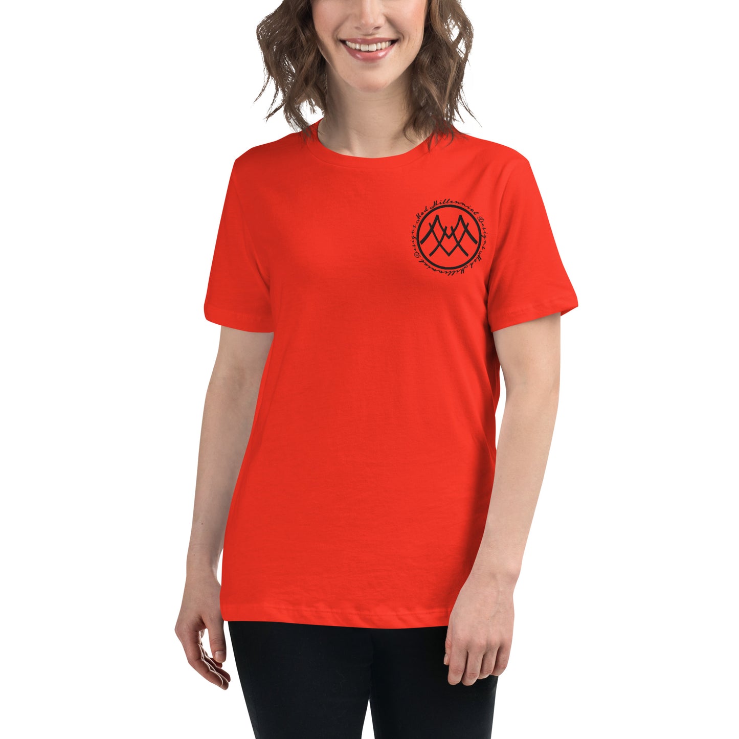 Women's Relaxed T-Shirt with Embroidered Logo