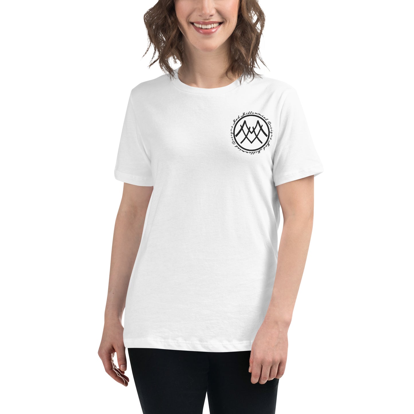 Women's Relaxed T-Shirt with Embroidered Logo
