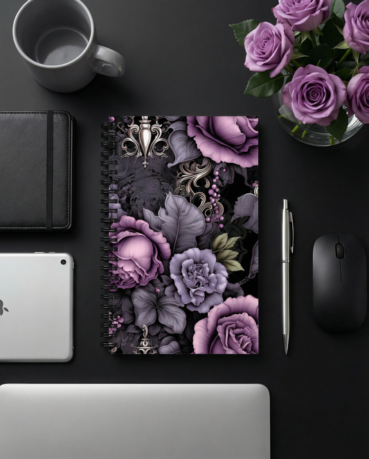 Spiral Notebook: Gothic Romance Collection in Violet