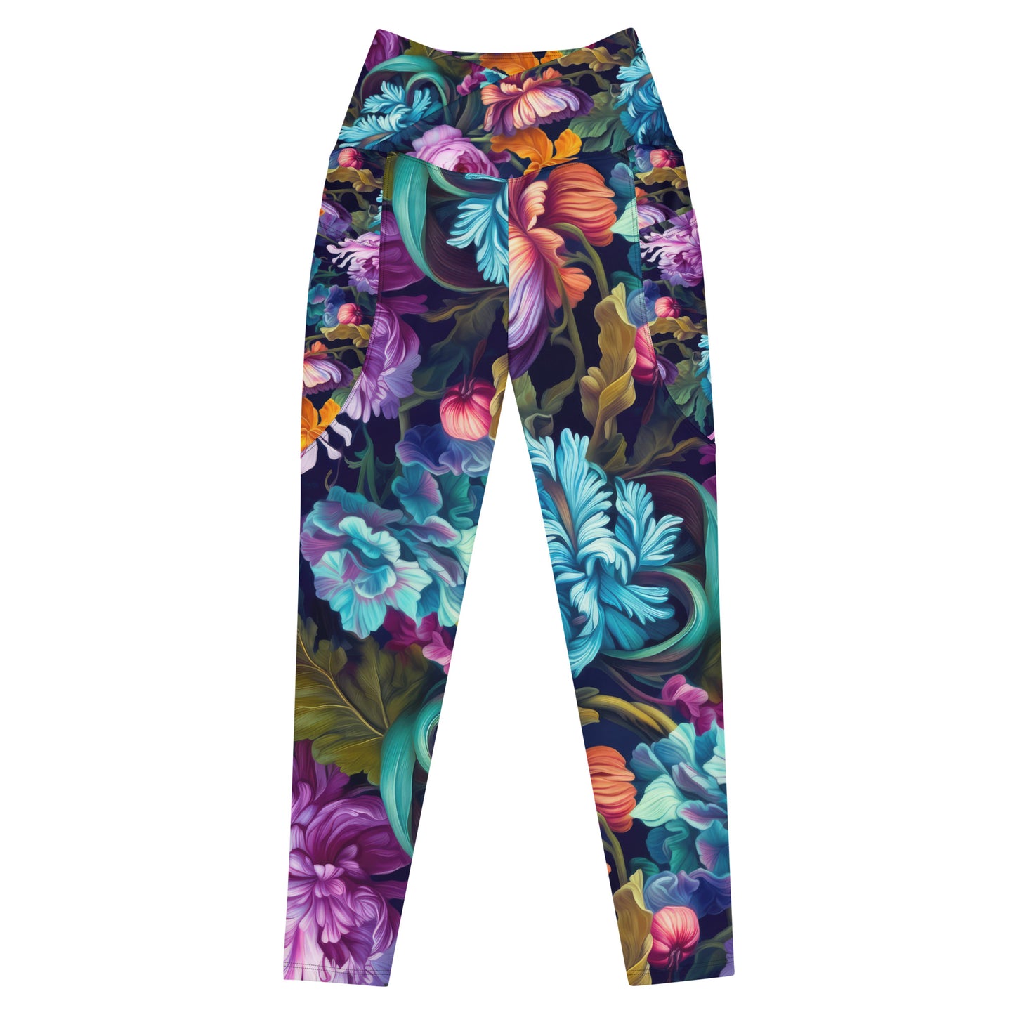 Crossover Leggings with Pockets: Royal Purples Collection in Harmony