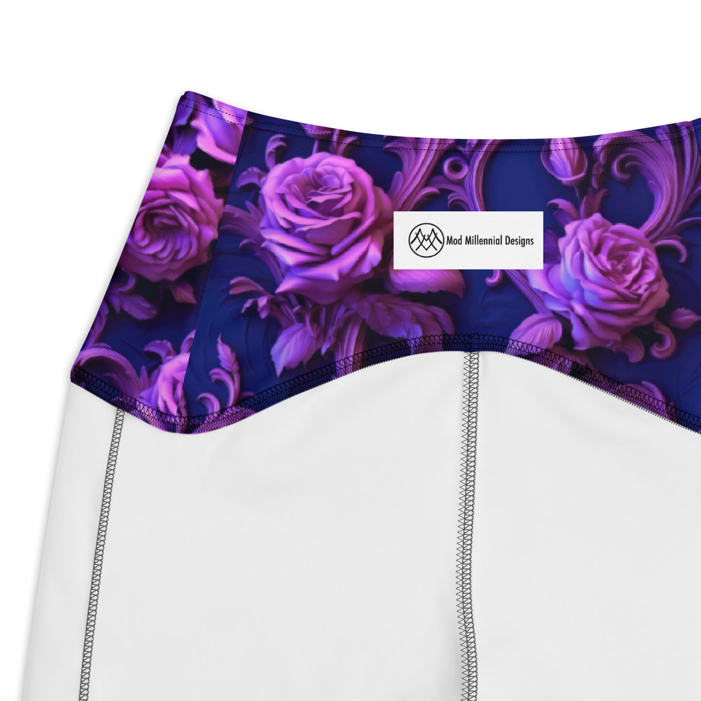 Crossover Leggings with Pockets: Royal Purples Collection in Helen