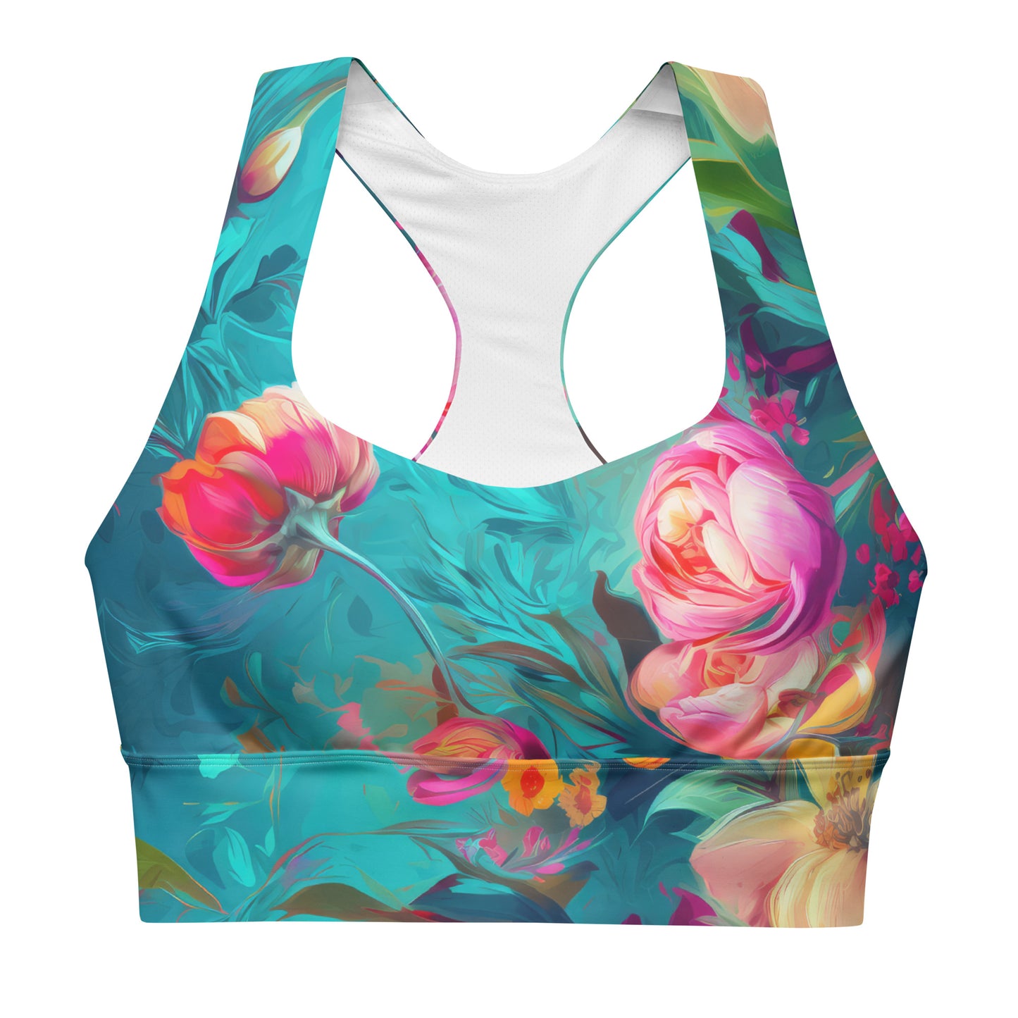 Sports Bra: Teal Mermaid Collection in Ariel