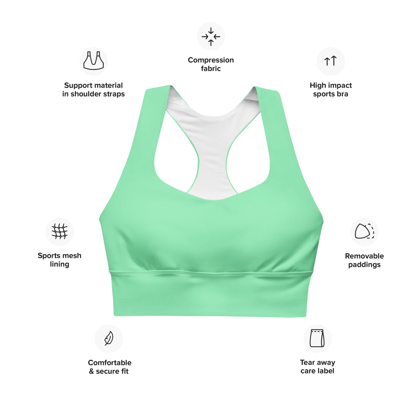 Sports Bra: Solids Collection in Xena