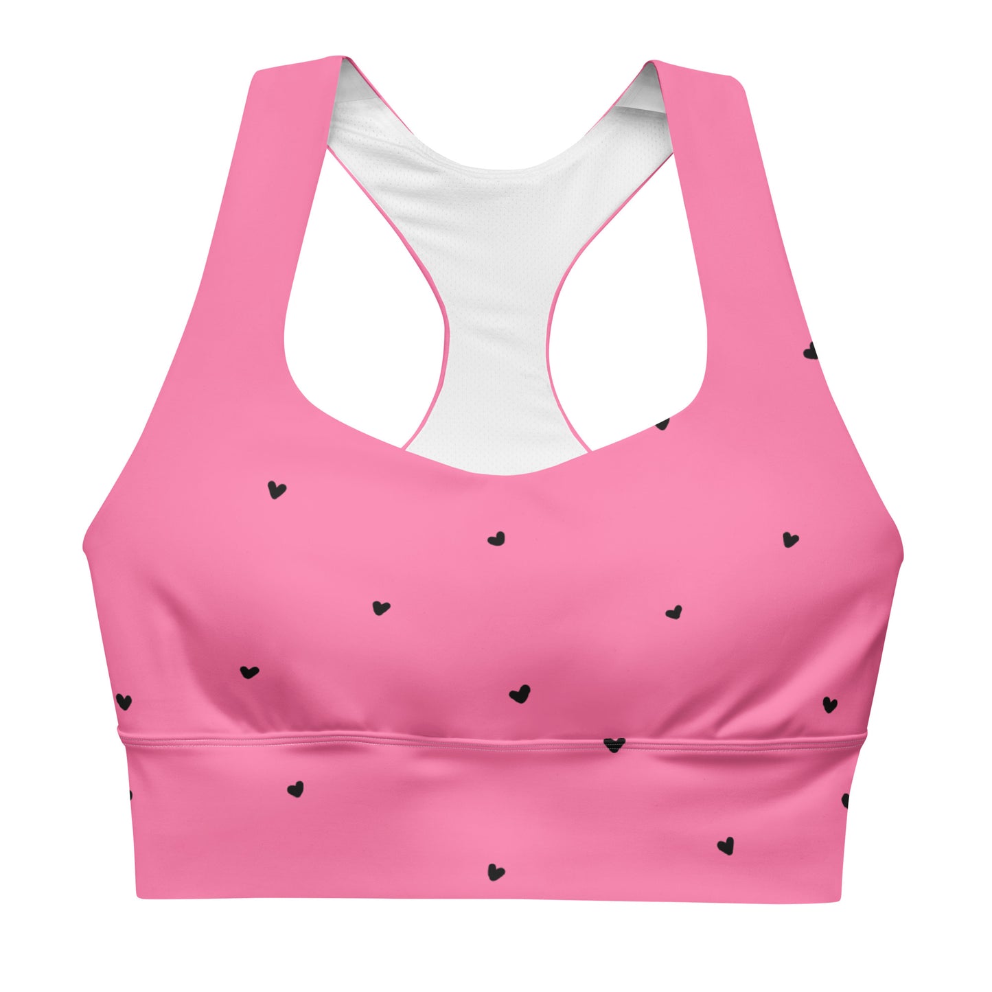 Sports Bra: Black Hearts Collection in Maxine