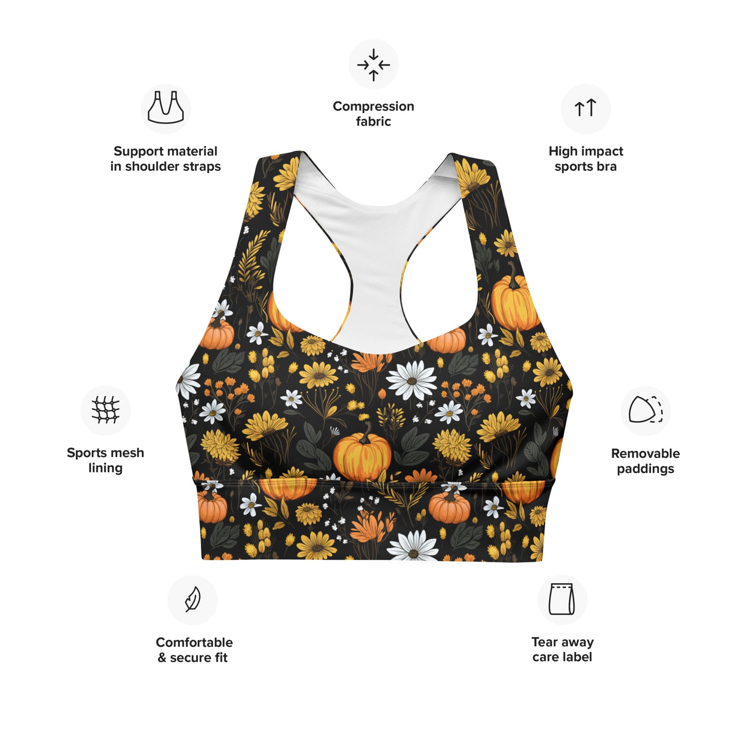 Sports Bra: Fall Florals Collection in Jana