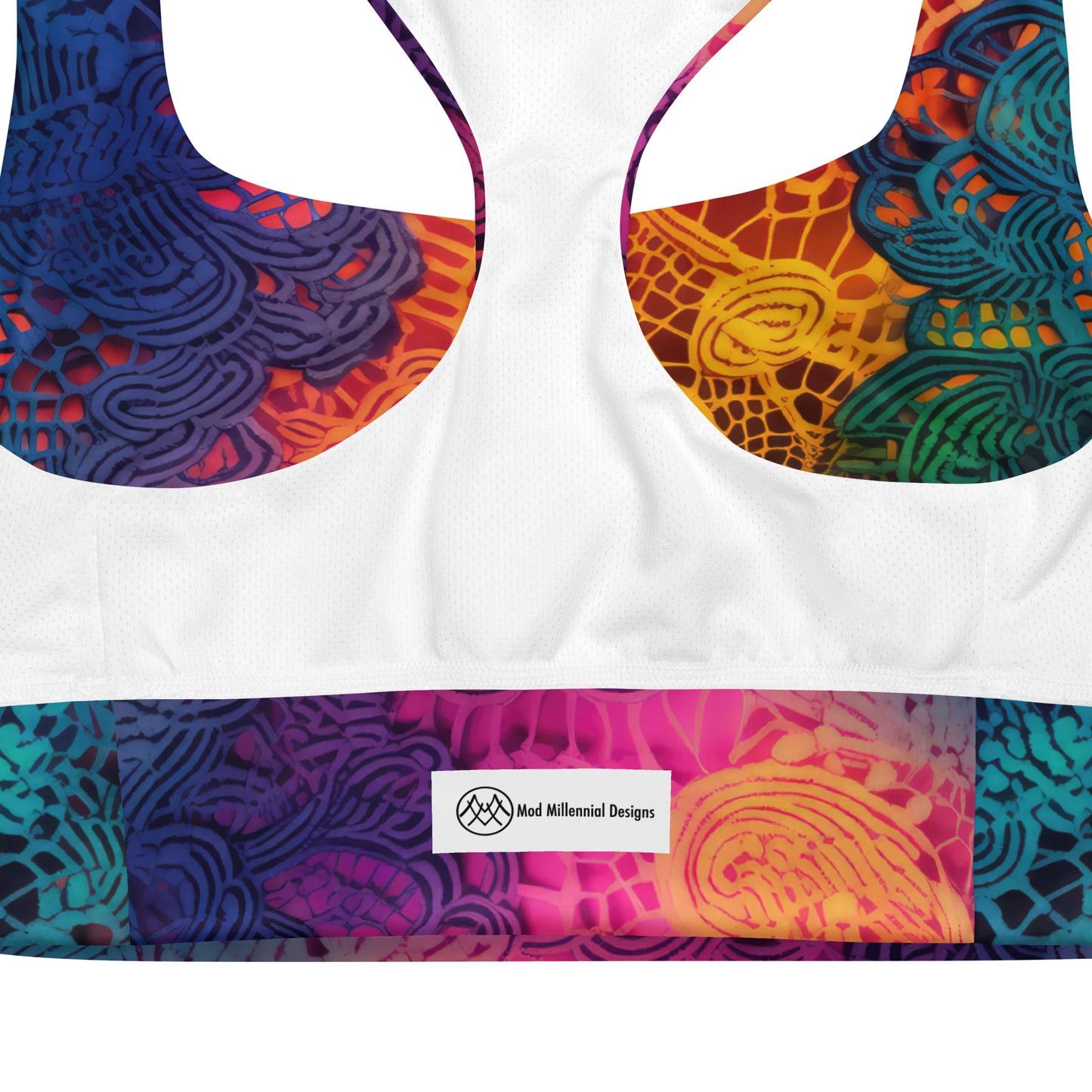 Sports Bra: Lace Collection in Celeste
