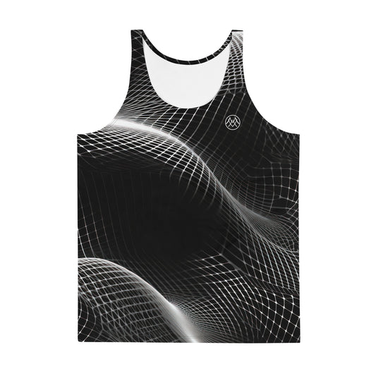 Men's Tank Top: Cyber Collection in Gage