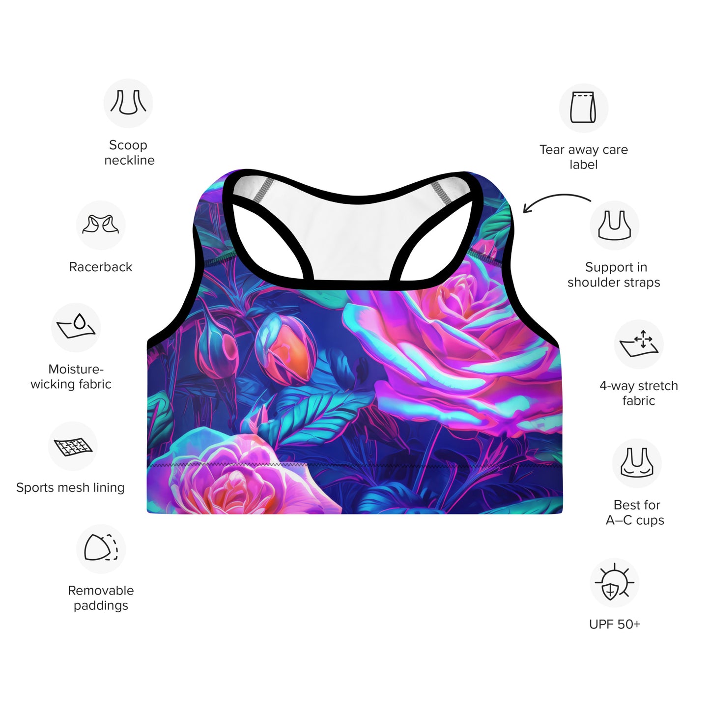 Sports Bra: Royal Purples Collection in Hannah