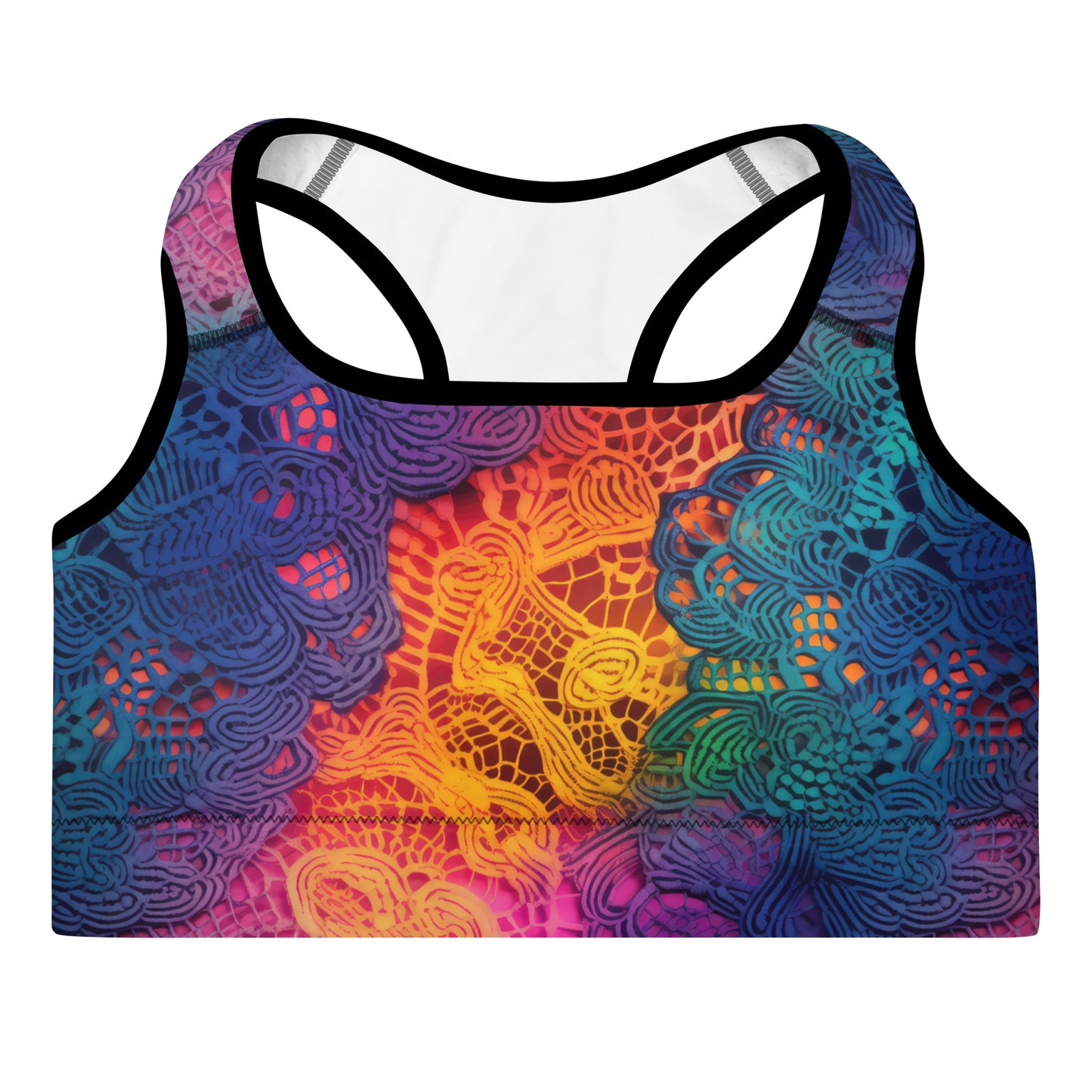 Sports Bra: Lace Collection in Celeste