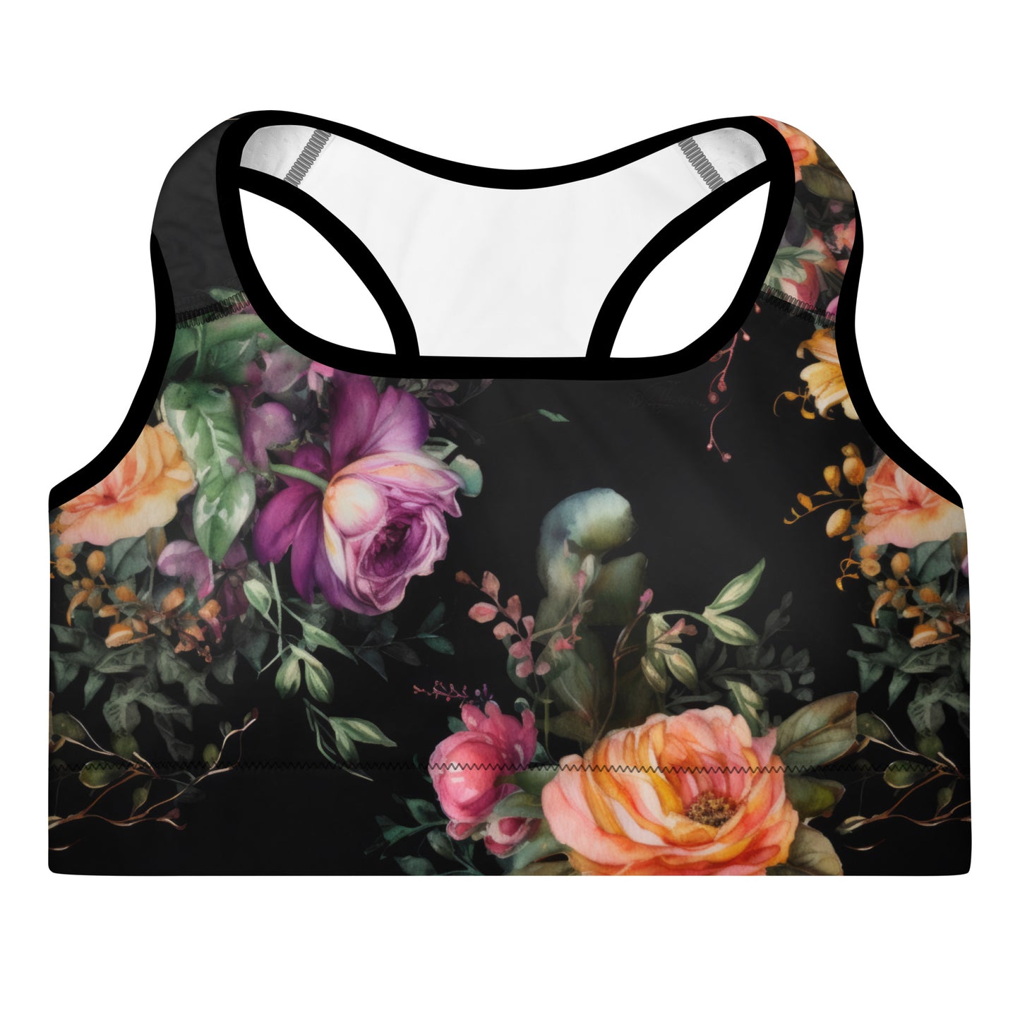 Sports Bra: Spring Blacks Collection in Margaret