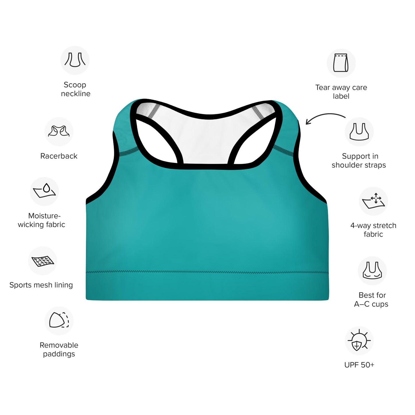 Sports Bra: Solids Collection in Hilda