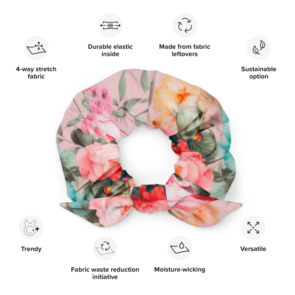 Scrunchie: Pink Florals Collection in Sophia