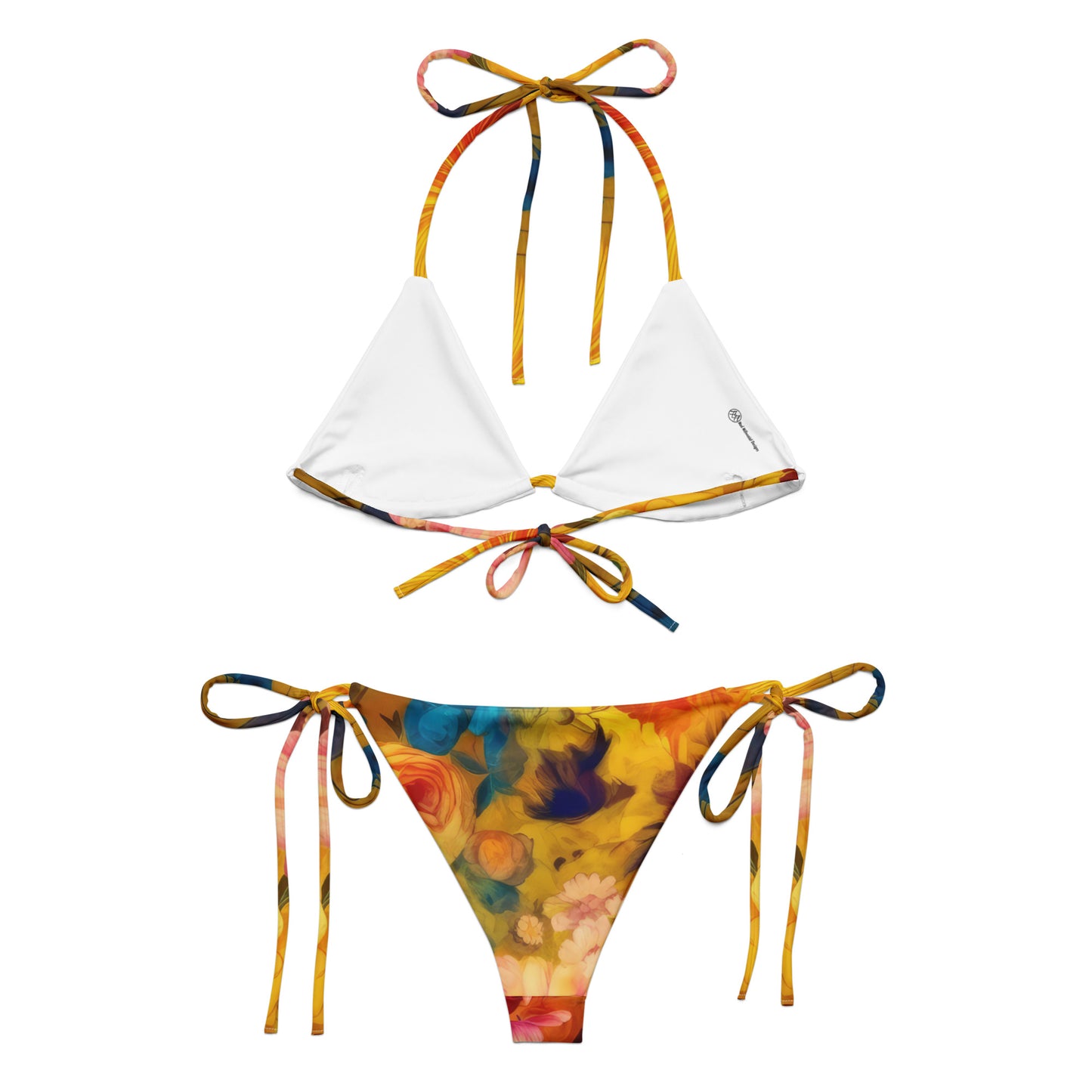 String Bikini: Sunshine Florals Collection in Aurora