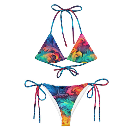 String Bikini: Tie Dye Collection in Polly