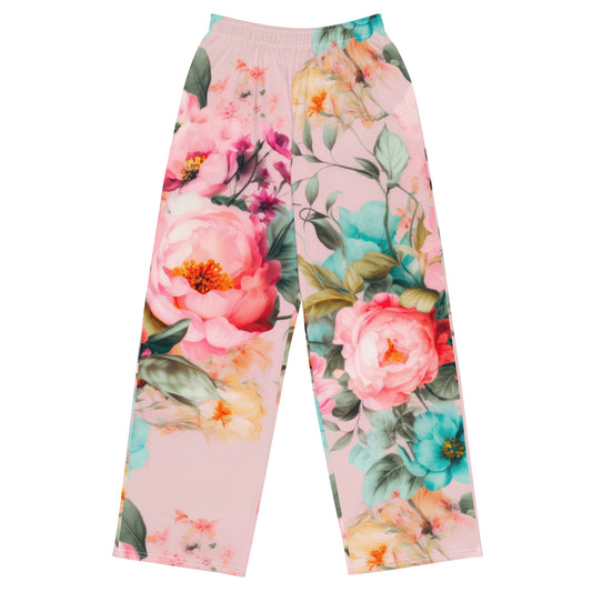 Pajama Pants: Spring Queen Pink Collection in Sophia