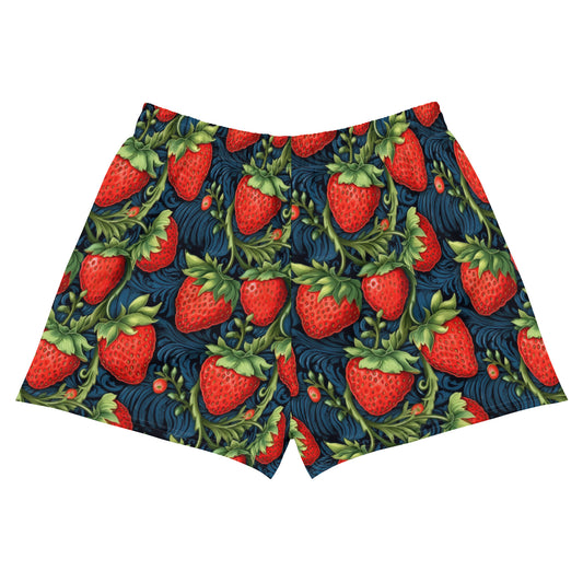 Women’s Athletic Shorts: Fruity Collection Strawberries