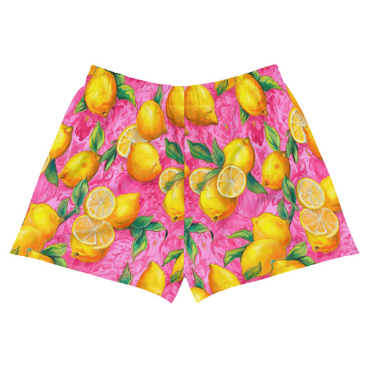 Women’s Athletic Shorts: Fruity Collection Lemons