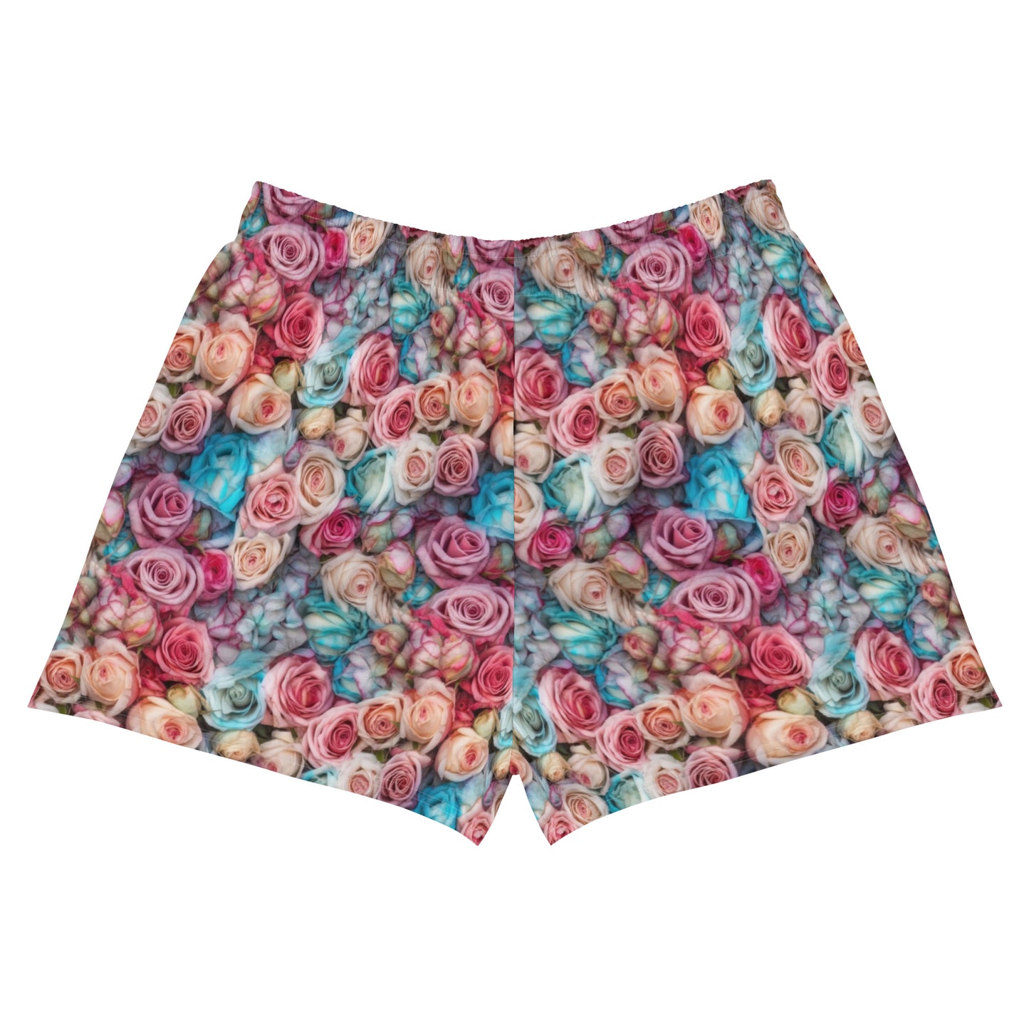 Women’s Athletic Shorts: Dreamy Roses Collection in Evie