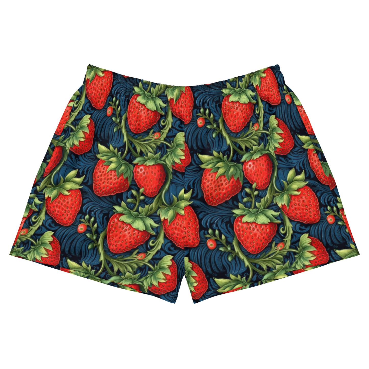 Women’s Athletic Shorts: Fruity Collection Strawberries